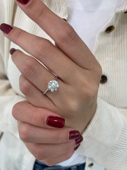 2 CT Round Solitaire CVD F/VS2 Diamond Engagement Ring 3