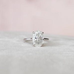 3.5 CT Oval Cut Solitaire Style Moissanite Engagement Ring 5