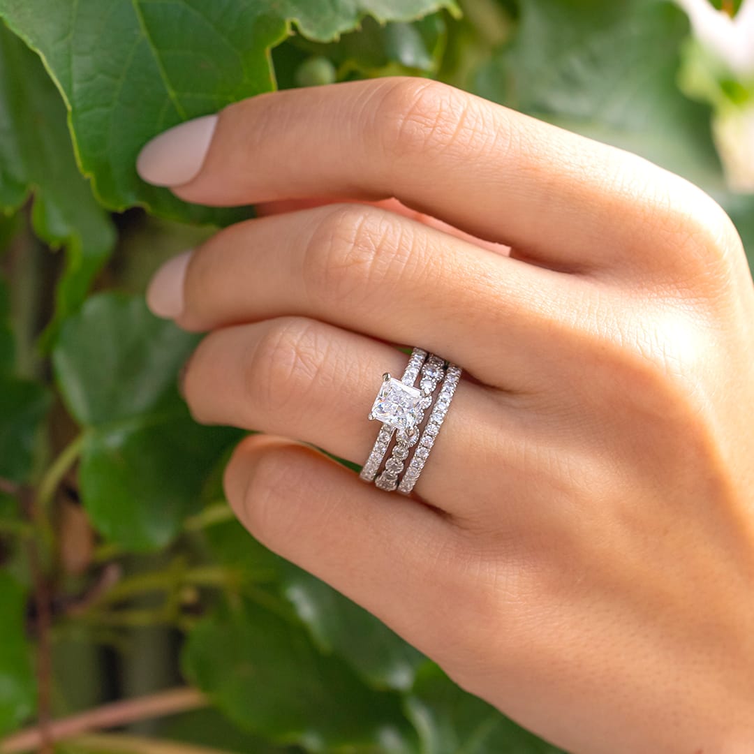 0.20 TCW Round Cut Full Eternity Moissanite Wedding Band 13