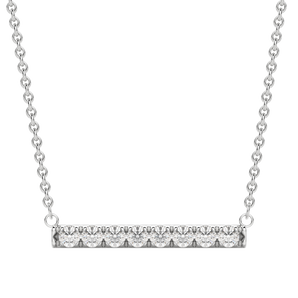 0.24 CT Round Cut Bar Necklace Moissanite Diamond Necklace 2